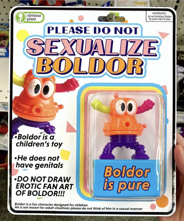 obvious plant - fake product please do not sexualize boldor
