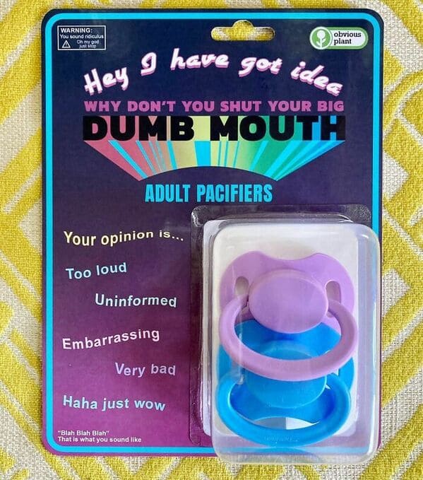 obvious plant - fake product pacifier