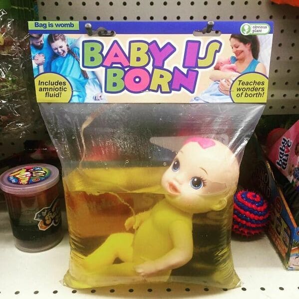 obvious plant - fake product baby is born