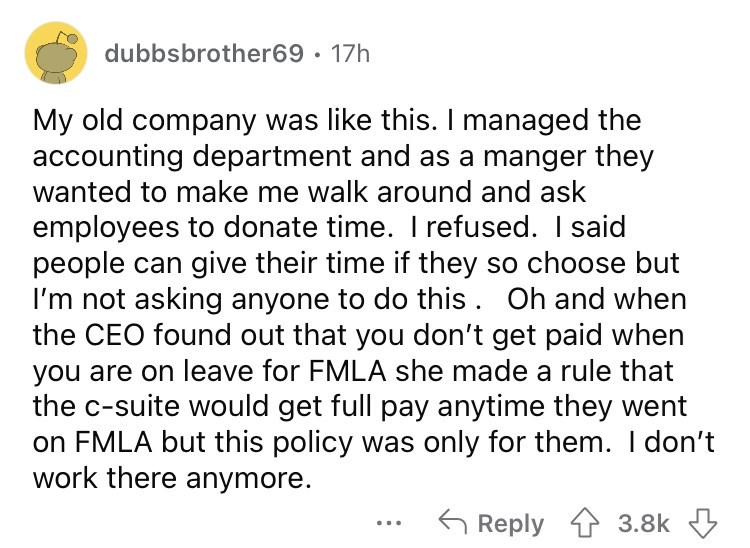 CEO Asks Employees To "Donate PTO Days" To Sick Worker Rather Than Just Extending Their Leave, Gets Roasted - Jarastyle