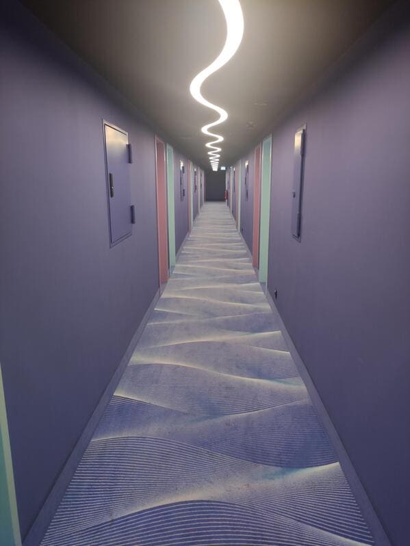 liminal space - hotel hallway