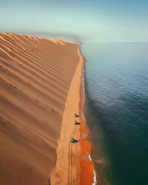 liminal space - namib desert meets ocean