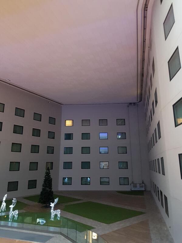liminal space - hotel windows one light