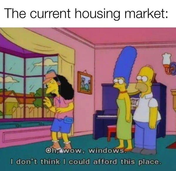 millennial house memes - windows afford this place simpsons