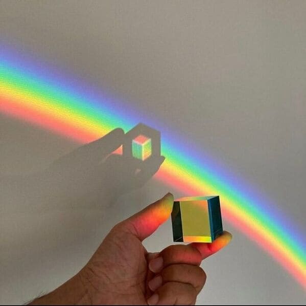 could be album covers -rainbow cube
