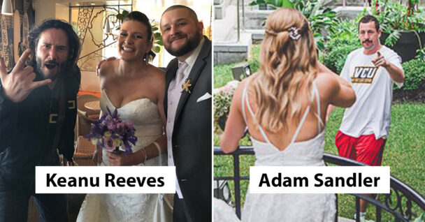 celebrity wedding crashers - keanu reeves adam sandler