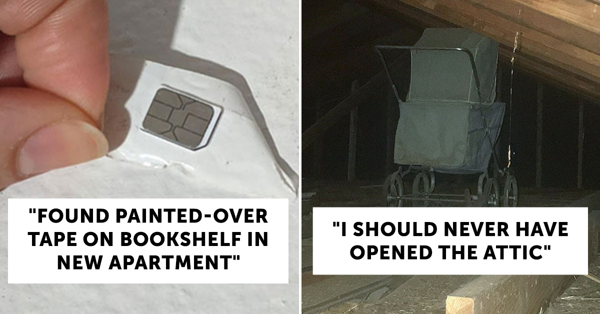 creepy discoveries new home - emv chip painted over - baby carriage attic