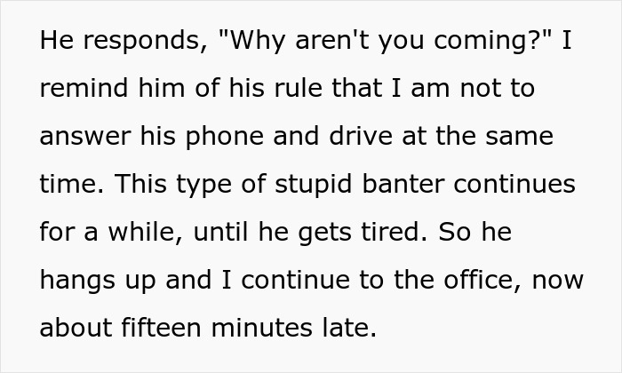 Worker Complies With Boss's Weird Cell Phone Rules — "Yes Punish Me By Making It Harder For You To Bother Me - Jarastyle