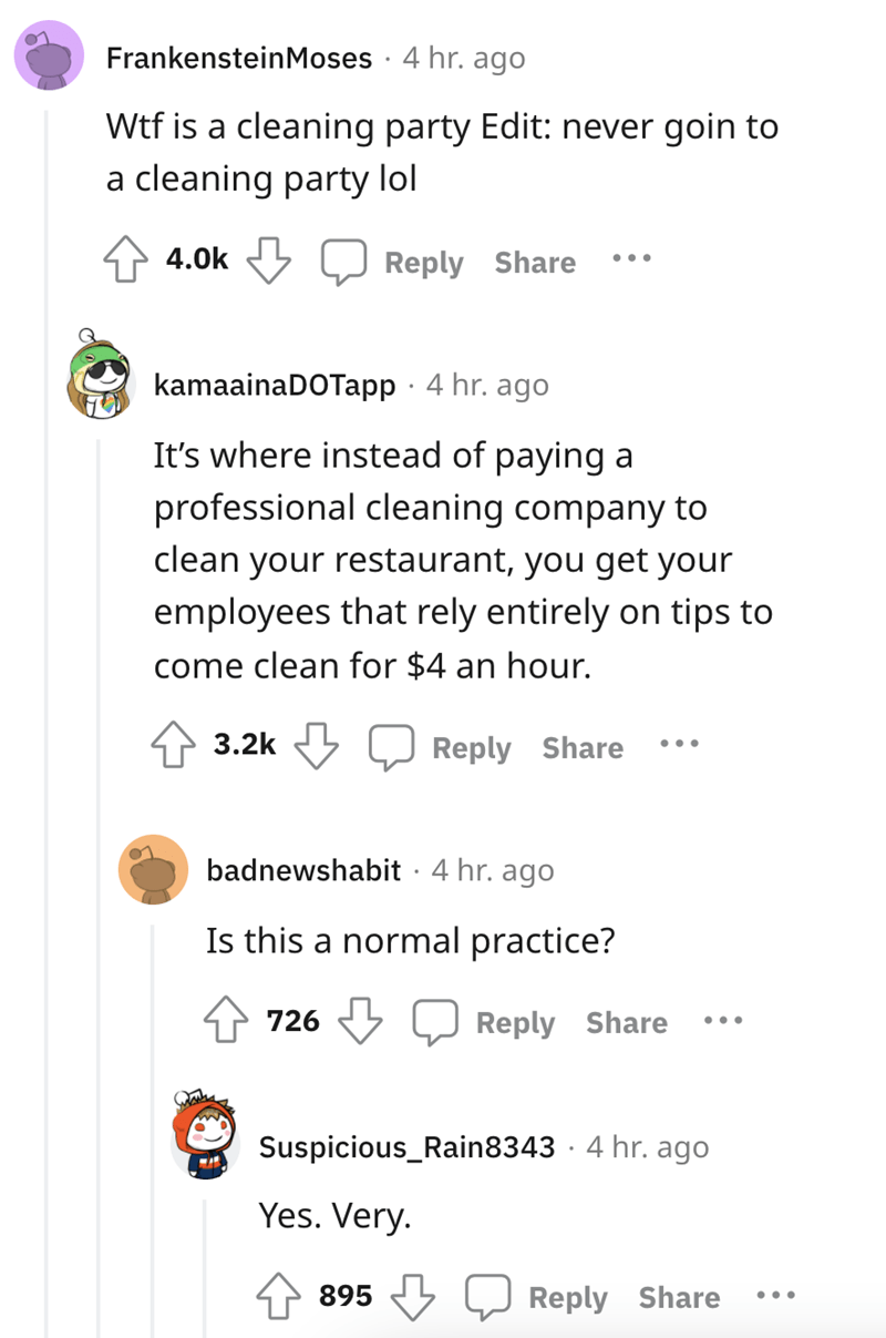 Worker Gets Fired For Being Unable To Attend An Unpaid 'Cleaning Party' With Only 2 Hours Notice - Jarastyle