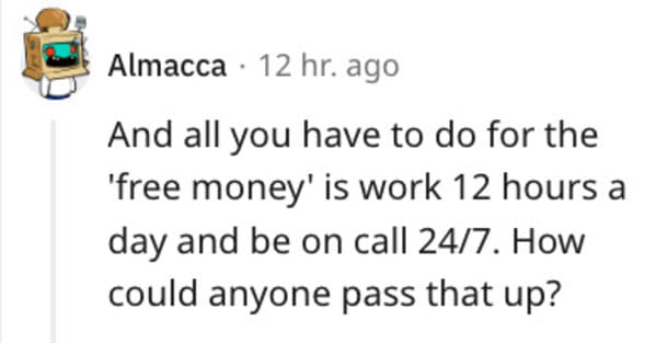 Company Tempts Employees With Meager $100/Month 'Bonus' In Return For 24/7 Availability And 12-Hour Workdays - Jarastyle