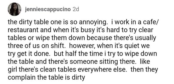 Servers Express Frustration With Customer's Childish Behaviors In Viral Thread - Jarastyle