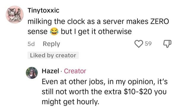 Former Server's Confusion Sparks Debate On "Milking The Clock" At Work - Jarastyle