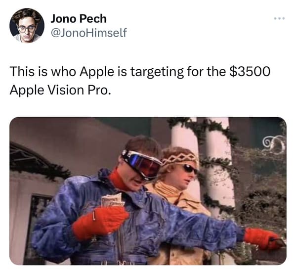 apple vision pro memes: From 'Black Mirror' references to empty bank  account memes, Apple Vision Pro worth $3,500 is talk of the town - The  Economic Times