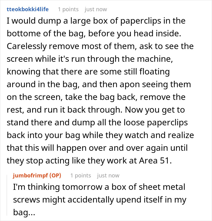 Employee Maliciously Complies When Security Demands They Remove 'Everything' From Their Bag Before An X-Ray, Inciting Others To Do The Same - Jarastyle