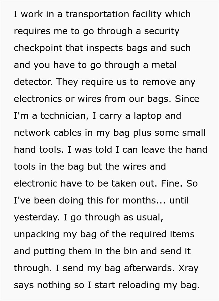 Employee Maliciously Complies When Security Demands They Remove 'Everything' From Their Bag Before An X-Ray, Inciting Others To Do The Same - Jarastyle