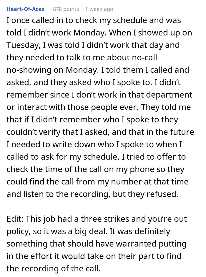 Employee's Schedule Is Made By Manager With A Grudge, Then Wakes On Day Off To A Message Asking Why They Aren't At Work - Jarastyle