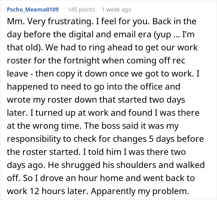 Employee's Schedule Is Made By Manager With A Grudge, Then Wakes On Day Off To A Message Asking Why They Aren't At Work - Jarastyle