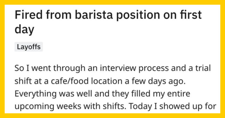 Experienced Barista Seeks Advice After Being Let Go After First Day At New Job