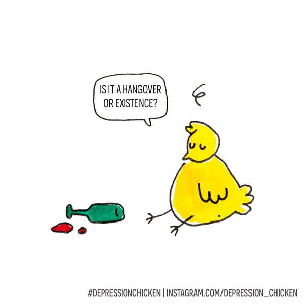 Cartoonist's 'Depression Chicken' Comics Inspire Laughter For Those Struggling With Mental Health (40 Comics) - Jarastyle