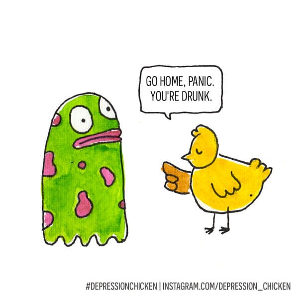 Cartoonist's 'Depression Chicken' Comics Inspire Laughter For Those Struggling With Mental Health (40 Comics) - Jarastyle