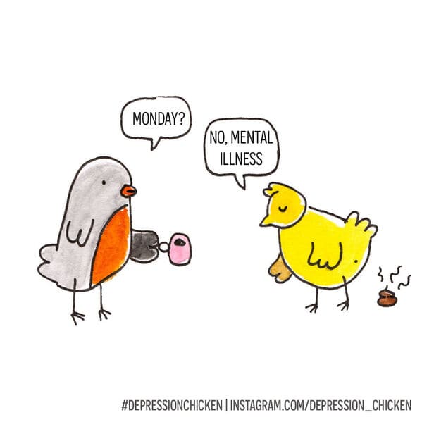 Cartoonist's 'Depression Chicken' Comics Inspire Laughter For Those Struggling With Mental Health (40 Comics) - Jarastyle