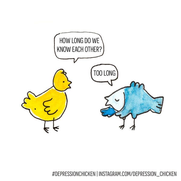 Cartoonist's 'Depression Chicken' Comics Inspire Laughter For Those Struggling With Mental Health (40 Comics) - Jarastyle