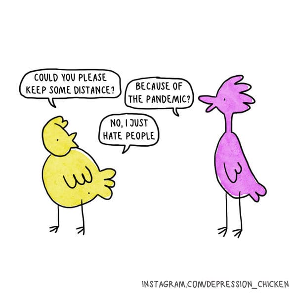 Cartoonist's 'Depression Chicken' Comics Inspire Laughter For Those Struggling With Mental Health (40 Comics) - Jarastyle