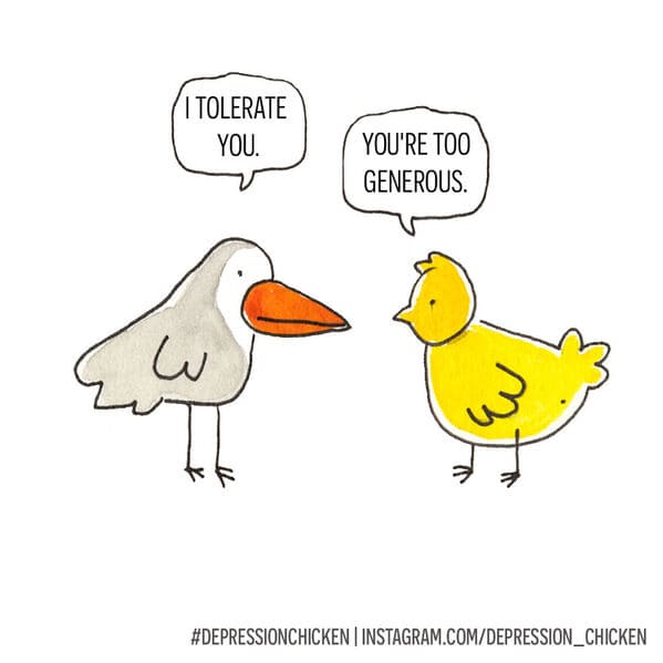 Cartoonist's 'Depression Chicken' Comics Inspire Laughter For Those Struggling With Mental Health (40 Comics) - Jarastyle