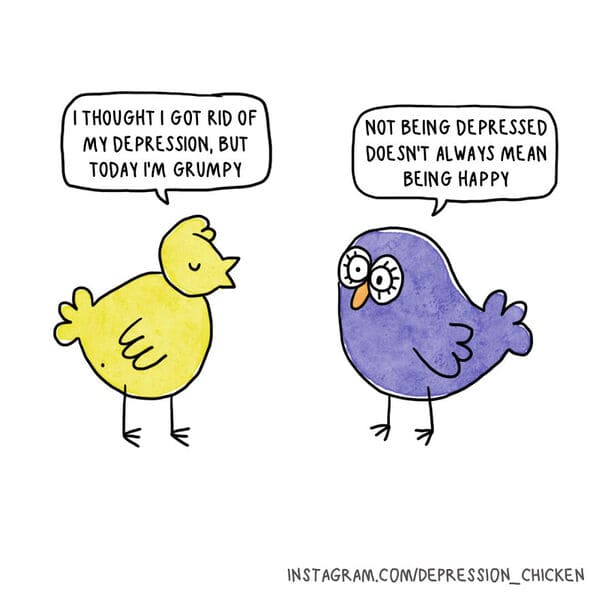 Cartoonist's 'Depression Chicken' Comics Inspire Laughter For Those Struggling With Mental Health (40 Comics) - Jarastyle