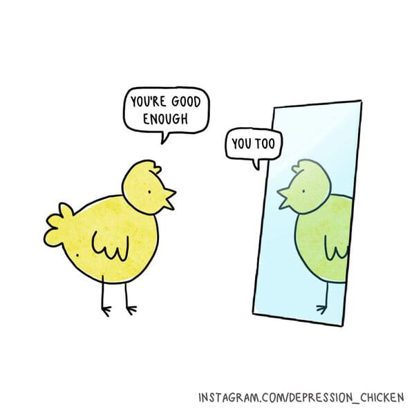 Cartoonist's 'Depression Chicken' Comics Inspire Laughter For Those Struggling With Mental Health (40 Comics) - Jarastyle