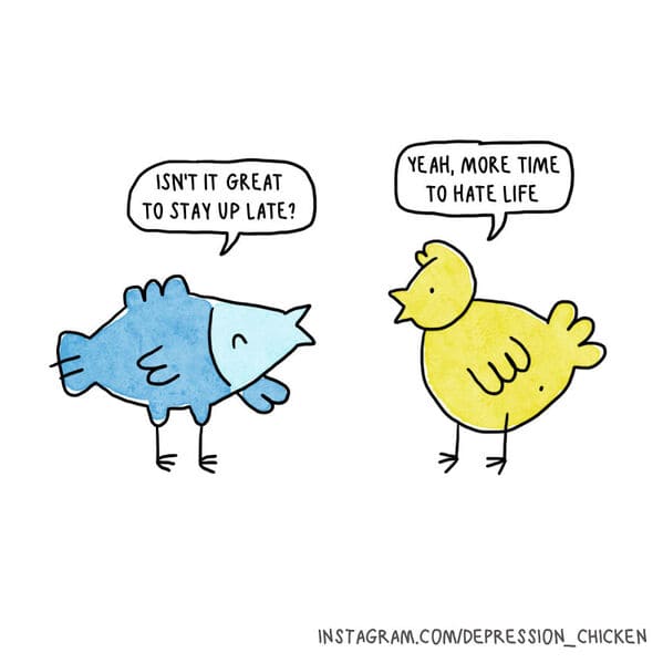 Cartoonist's 'Depression Chicken' Comics Inspire Laughter For Those Struggling With Mental Health (40 Comics) - Jarastyle