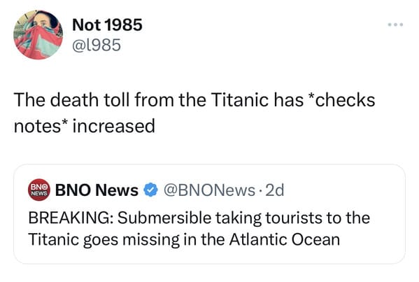 Submarine Vanishes During Titanic Expedition, Definitely "Too Soon" Memes Light Up Social Media (40+ Memes) - Jarastyle