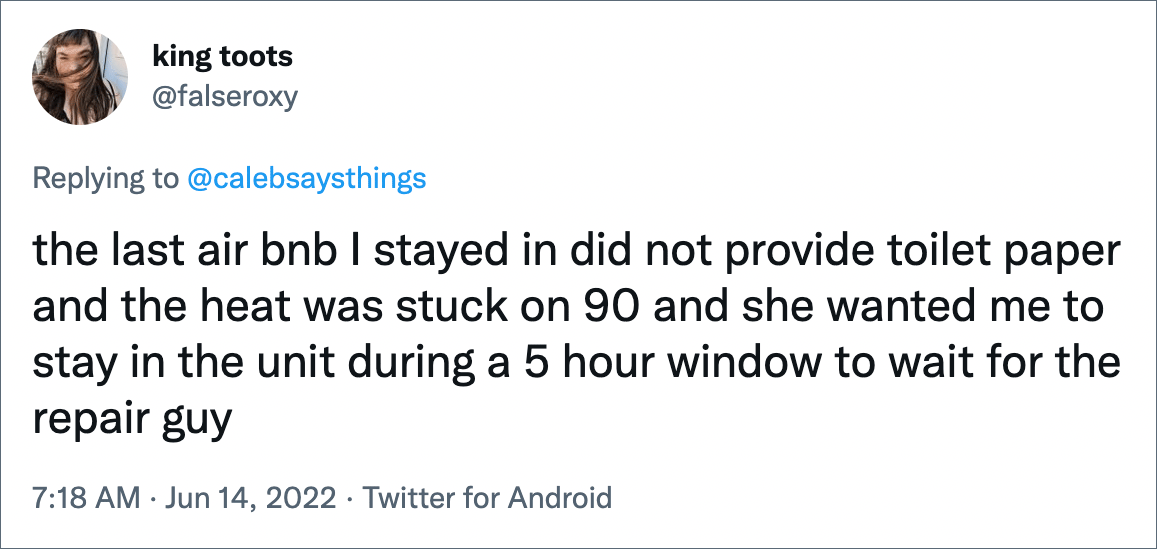 Viral Twitter Thread Has People Venting About And, Honestly, Just Roasting Airbnb - Jarastyle