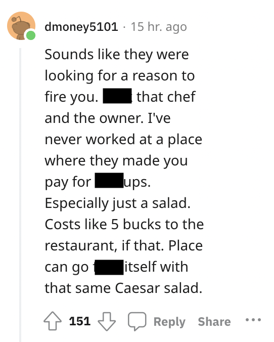 Server Vents Online After Saying They Were Fired Just For Calling A Salad 'Soggy' - Jarastyle