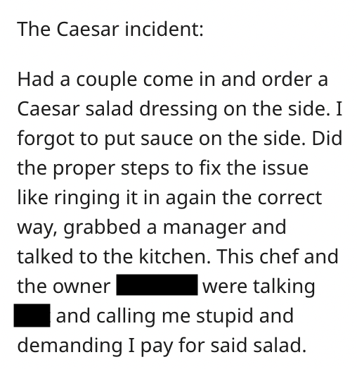 Server Vents Online After Saying They Were Fired Just For Calling A Salad 'Soggy' - Jarastyle