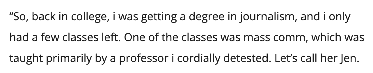 Student Gets Pro Revenge On Professor Who Would Rather Pontificate Than Just Teach The Class - Jarastyle