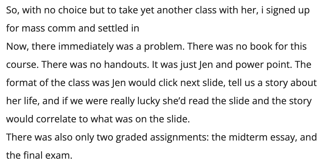 Student Gets Pro Revenge On Professor Who Would Rather Pontificate Than Just Teach The Class - Jarastyle