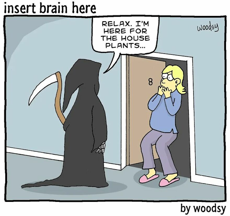 40 Absurd Humor Single Panel Comics From The "Insert Brain Here" Strip By Paul Woods - Jarastyle