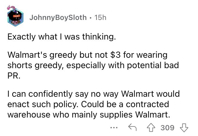 Allegedly, Walmart Makes Employees Pay The Company To Wear Shorts During The Summer Months - Jarastyle