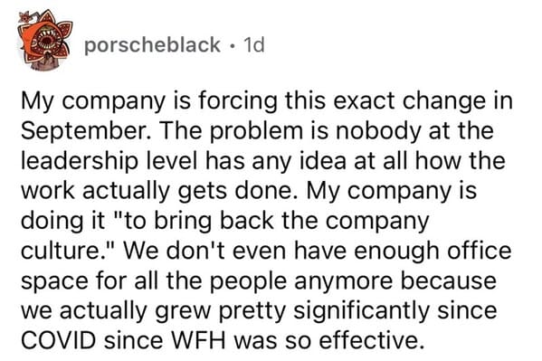 Company's Decision To Force Remote Worker Back To Office Leads To 27-Year Employee Quitting - Jarastyle