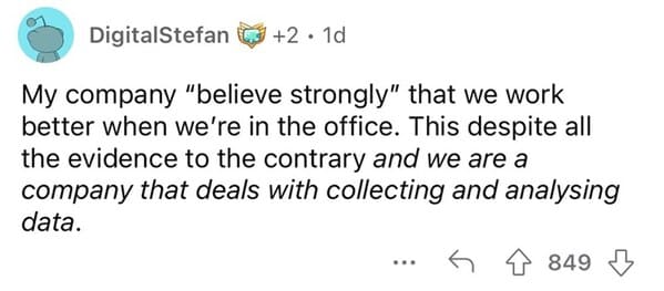 Company's Decision To Force Remote Worker Back To Office Leads To 27-Year Employee Quitting - Jarastyle