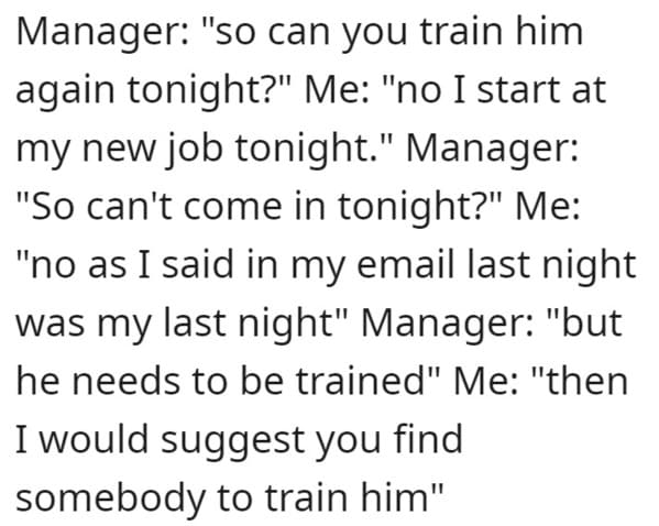 Boss Demands Ex-Employee Train New Hire Despite Resignation, Refusal Triggers Dozens Of Phone Calls - Jarastyle