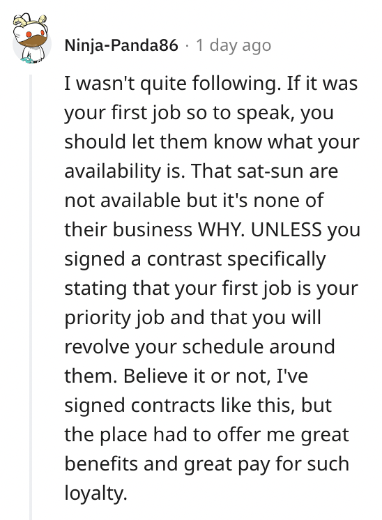 Disgruntled Worker Vents About Awful Boss Changing Their Days Off With Only 2 Days Notice - Jarastyle