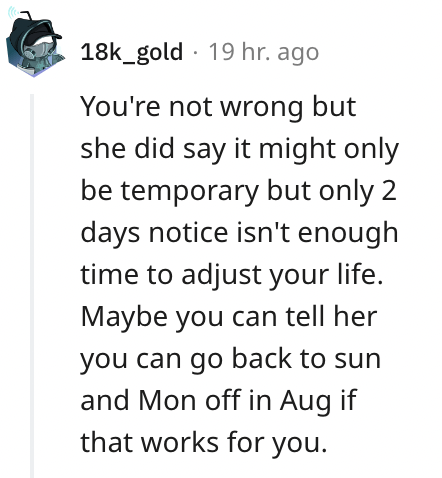 Disgruntled Worker Vents About Awful Boss Changing Their Days Off With Only 2 Days Notice - Jarastyle