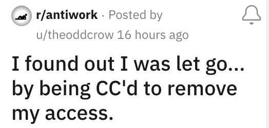 Employee Finds Out They're Being Fired After Boss Accidentally CC's Them On An Emails Asking About Removing Their Access - Jarastyle