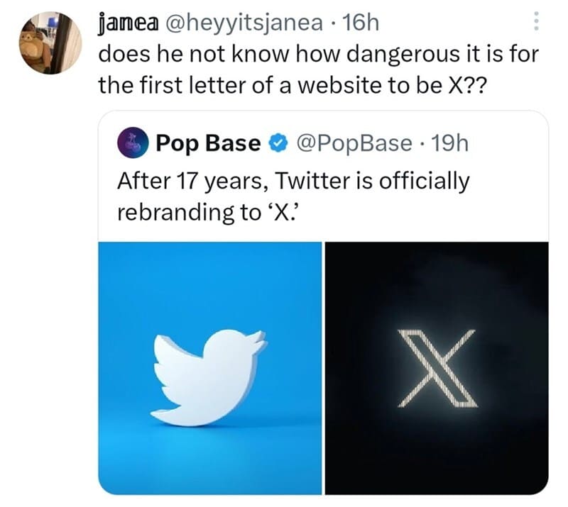 30 Funniest Memes And Reactions To Elon Rebranding Twitter As "X" - Jarastyle