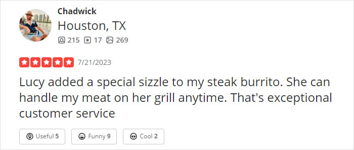 Florida Chipotle's Viral Yelp Reviews Hilariously Warn Of A Husband-Seducing Female Worker - Jarastyle