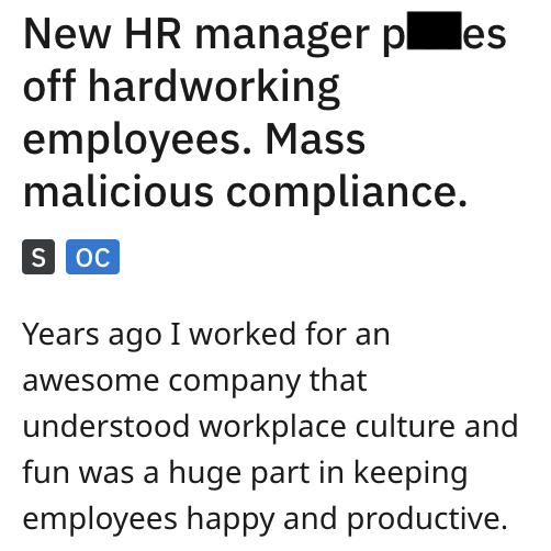 Micromanager In HR Forces Everyone To Come Into Work At The Same Time, So Malicious Compliance Ensues - Jarastyle