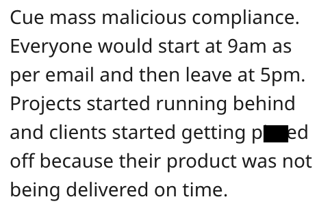 Micromanager In HR Forces Everyone To Come Into Work At The Same Time, So Malicious Compliance Ensues - Jarastyle