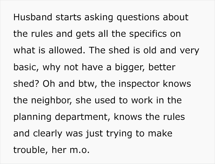 "Karen" Is Mad Neighbor's Shed Is Too Big, Calls The Inspector, Then She's Even More Mad When They Maliciously Comply - Jarastyle